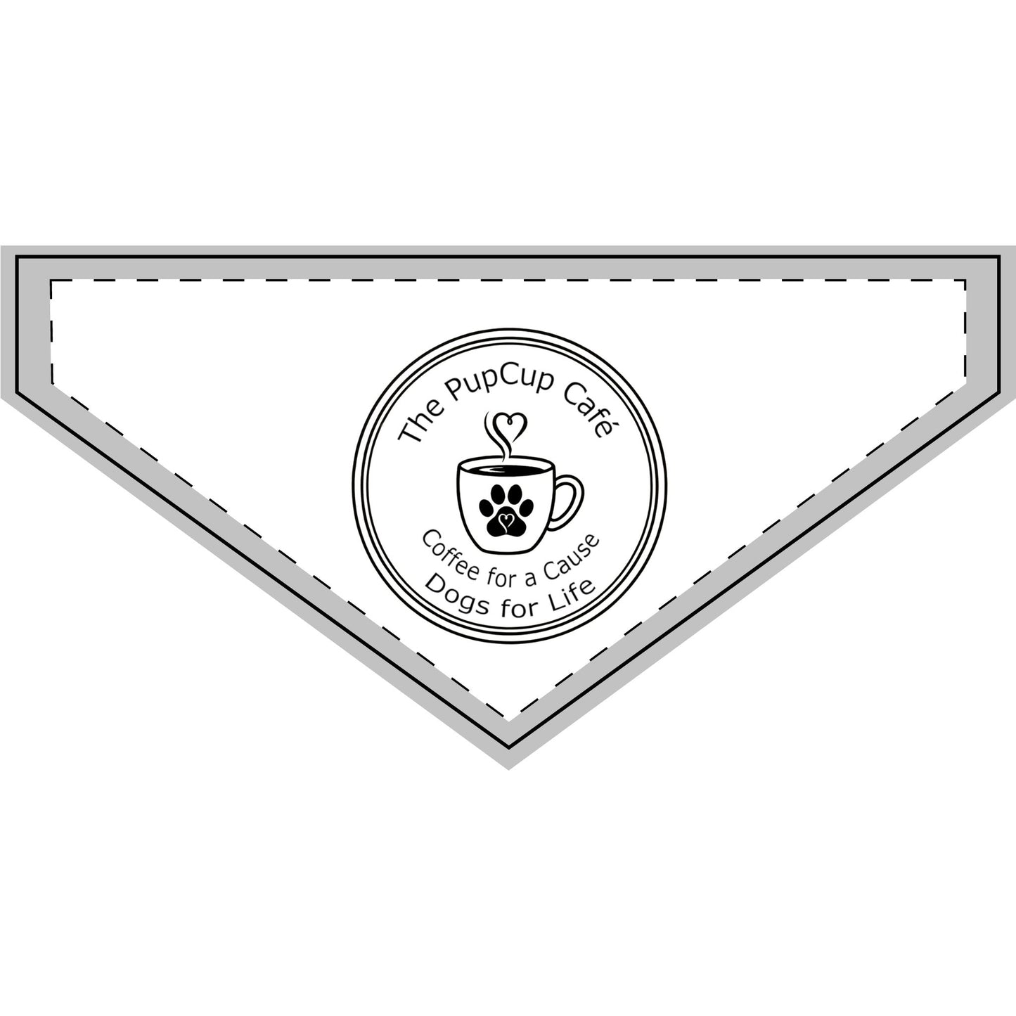Clip-on Pet Bandana - Coffee for a Cause Dogs for Life