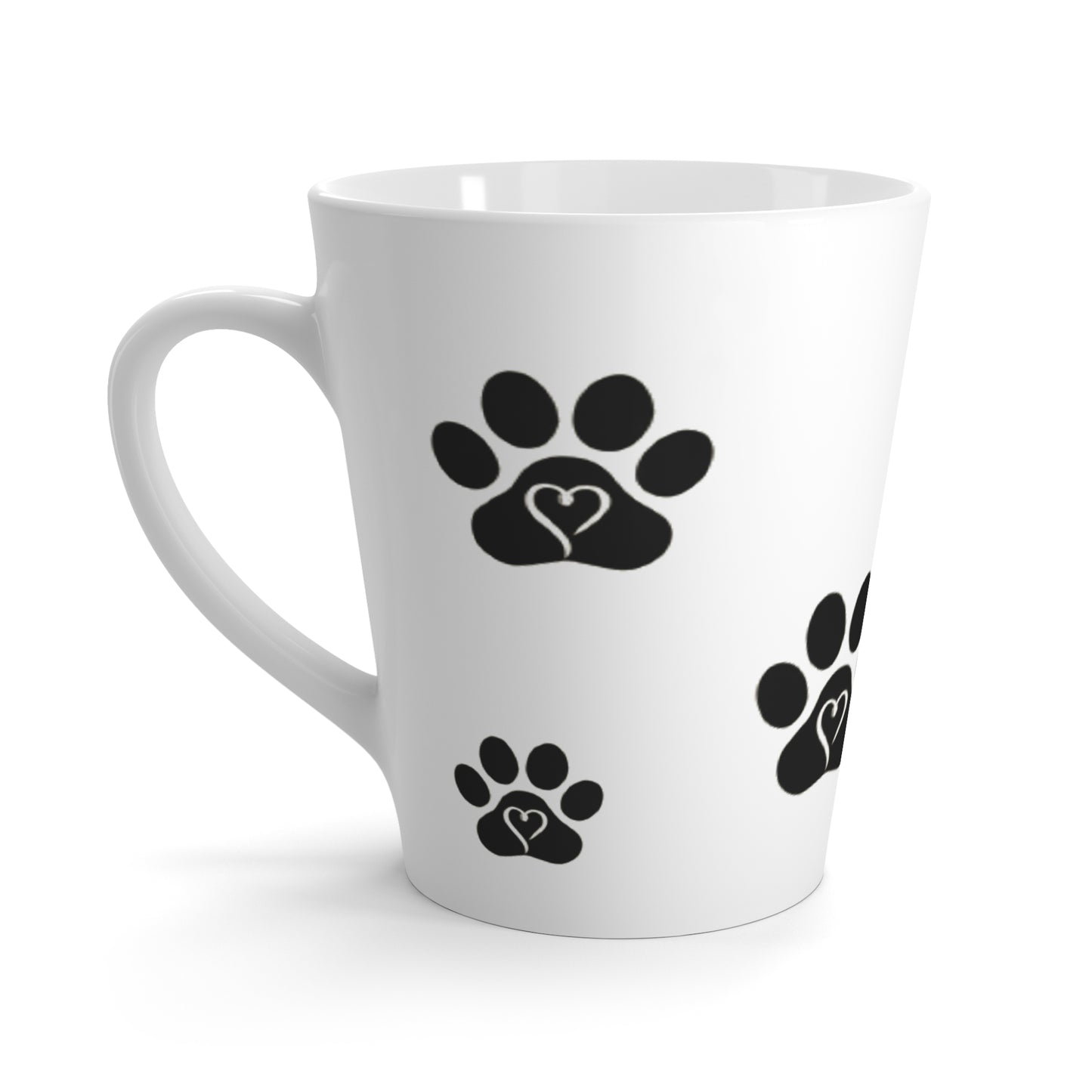 Pet Lover's Heart Paw Print Latte Mug